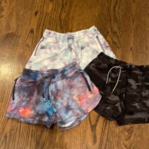 Athleta Girl All Play 3” Shorts Size 8-10 - bundle of 3 pairs